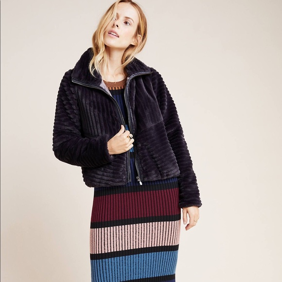 🎈🎉🎁SALE Anthropologie Natasha Faux Fur Jacket - Picture 6 of 7